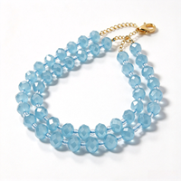 Collier de perles en pierre naturelle de style chinois rétro, en acier inoxydable, design coloré en cristal, fait main, bijoux de haute qualité