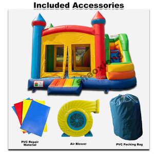 Castillos Inflables Comerciales para Exteriores, Brincolines Inflables para Niños, Combo <span class=keywords><strong>de</strong></span> Tobogán Inflable con Soplador - Product Image 5