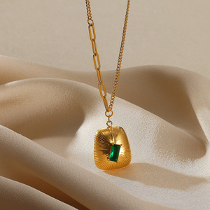 Nuevo Collar de Acero Inoxidable con Colgante Chapado en Oro de 18K, Estilo <span class=keywords><strong>Vintage</strong></span>, Delicado y Moderno, Joyería de Moda para Mujer - Product Image 6