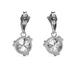 Adorabili <span class=keywords><strong>orecchini</strong></span> a bottone in argento Sterling 925 dasini impreziositi da gioielli con cristalli <span class=keywords><strong>Swarovski</strong></span> miglior regalo di Natale per ragazza - Product Image 4