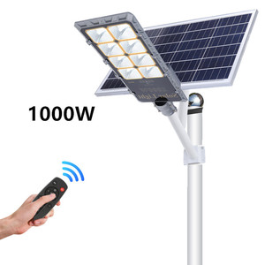 Projecteur solaire extérieur en aluminium, IP65, étanche, lampadaire solaire haute luminosité, LED, <span class=keywords><strong>batterie</strong></span> LiFePO4, 1000W, 2000W - Product Image 6
