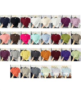 Camiseta Feminina Regular de Manga Curta RUICHI - 92% Algodão 8% Spandex, Top Respirável para o Verão - Product Image 2