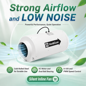 Ventilateur de gaine silencieux à faible bruit, grand volume d'air, 5/6/8/10/12 pouces, pour ventilation résidentielle HVAC, OEM/ODM - Product Image 1