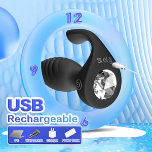 Diamant Dubbele Vibratie Anale Plug Dubbele Stimulatie Anale Massage Volwassen Seksspeeltjes - Product Image 5