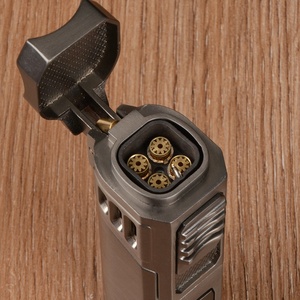 Hochwertiges Luxus wind dichtes Zigarren feuerzeug Benutzer definiertes Logo Herren geschenk mit Metall <span class=keywords><strong>lither</strong></span> Rauch zubehör - Product Image 2