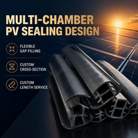 Joint d'étanchéité sur mesure en EPDM pour module photovoltaïque, profil en T, extrusion de caoutchouc étanche pour systèmes de protection de cadres de montage solaire