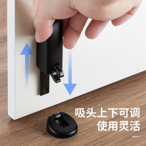 Kaishengxi Loquet de porte amorti en alliage de zinc, fixation au sol, automatique, sans perçage, pour portes en bois et en aluminium - Product Image 1