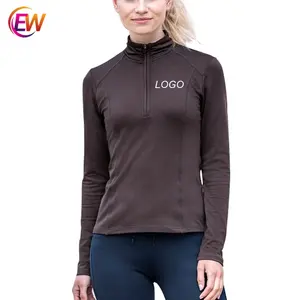 EW sıcak satış avrupa kadınlar binicilik en at binme uzun kollu gömlek ile özel Logo