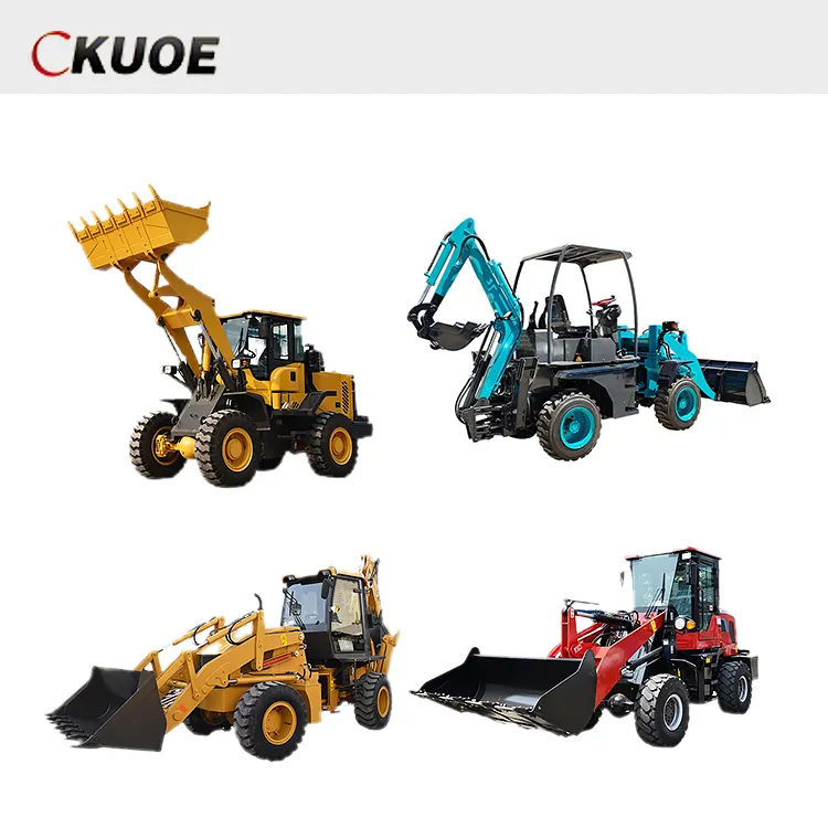 Mini Loader 4WD Tractor with Front End Loader and Backhoe Mini Tractors with best price small Backhoe Loader