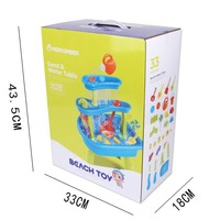 Offre Spéciale Été : Table de Plage DIY 33 Pièces pour Jeux Aquatiques, Bac à Sable en Plastique, Jouets de Plage pour Enfants