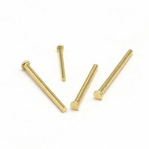 Rivet semi-tubulaire en laiton à tête bombée, norme ISO, finition brillante non revêtue, marque SaiTong, qualité personnalisable pour l'assemblage industriel - Product Image 4
