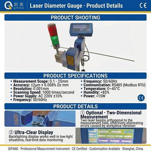 Appareil de mesure numérique du diamètre par laser sans contact, instrument de mesure, mesure du diamètre par laser pour bleu 0,1-25 mm QP-3025MM - Product Image 4