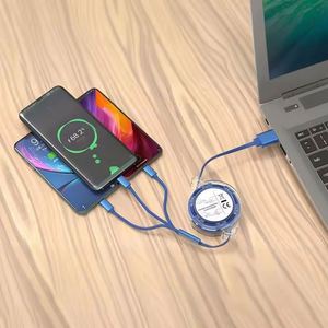Ensemble cadeau électronique promotionnel 3 en 1, câble USB pour iPhone, câbles de charge 3A à charge rapide, support de téléphone portable rétractable - Product Image 4