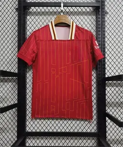 Camisa de futebol retrô masculina de secagem rápida, camisa original de futebol personalizada, novidade mais vendida 24-25