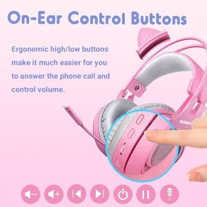 Audífonos para Juegos <span class=keywords><strong>SOMIC</strong></span> G951PINK, Modelo Explosivo, con Micrófono, Sonido Envolvente 7.1, para Deportes Electrónicos, Multimedia - Product Image 4