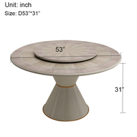 Leichte Luxus Marmor Esstisch Kombination Moderner und minimalisti scher Home Hotel Runder Tisch mit Plattenspieler Rock Plate Dining Tab