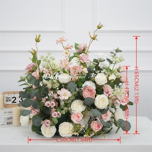DKB Best Selling Artificial <b>Aisle</b> Flower <b>Runner</b> Eco-Friendly Wedding Graduation Easter Father's Day Christmas Silk Cloth - Product Image 2