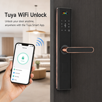 Cerradura Inteligente Smartier de Aleación de Aluminio, 9 Idiomas, Wi-Fi, Huella Dactilar Biométrica, Tarjeta Digital, Código, Aplicación Tuya
