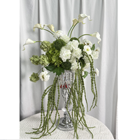 LUYI Grüne Themen-Eventdekoration 50cm Große Künstliche Hortensien-Blumenkugel Hängende Amaranth-Grüne Blumen-Tischdekoration