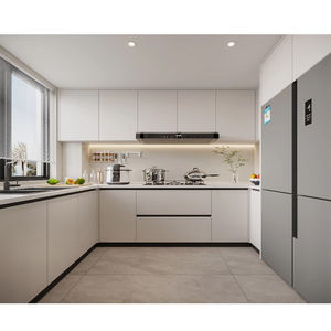 Gabinetes de Cocina Modernos Multifuncionales de Madera Contrachapada con Múltiples Cajones, Estilo Jerome - Product Image 1