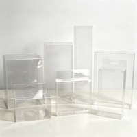 Boîtes d'emballage transparentes en PET, boîtes en plastique transparentes vides en PVC pour haut-parleurs, boîtes de rangement en plastique de grande taille avec fond automatique