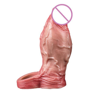 Tragbarer Penisring für Männer aus Silikonleder mit Hohlraum-Imitation und Sperma-Ring-Funktion - Product Image 1