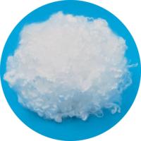 Matériel de fibre de polyester de particules d'aérogel de 3D * 64mm pour le remplissage pour le remplissage Spining non-tissé