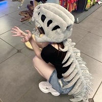 Costume gonflable en forme d'os pour fête d'Halloween, combinaison de dessin animé mignonne pour événements promotionnels en centre commercial, vente en gros, logo personnalisé