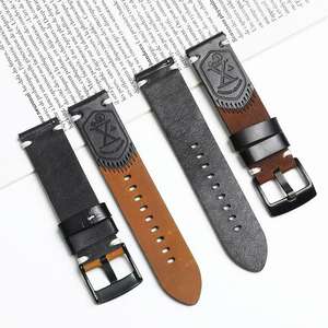 Bracelets de montre en cuir véritable Crazy Horse à dégagement rapide, bracelet unique fait à la main pour <span class=keywords><strong>Huawei</strong></span> et Apple Iwatch 22 mm - Product Image 4