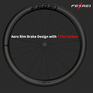 Jeu de roues 20H avant 24H arrière / Compatibilité Freehub Système de freinage V-Brake Jante carbone <span class=keywords><strong>Ferei</strong></span> 21mm 700C UD 4 cliquets Tubeless - Product Image 4