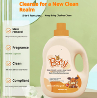 Détergent à lessive écologique pour bébé 2KG, sans fluorescent, nettoyage multi-effets, adoucissant, savon à lessive spécial pour enfants pour machine