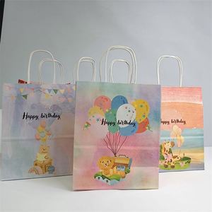 Bolsas de Regalo de Papel Kraft Pequeñas de 16*8*22cm con Asas para Niños, para Velas, Recuerdos de Fiesta de Cumpleaños, Venta al Por Mayor - Product Image 2