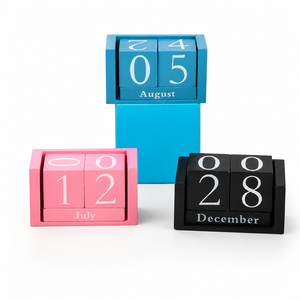 <span class=keywords><strong>Calendario</strong></span> perpetuo de madera moderno y creativo, <span class=keywords><strong>calendario</strong></span> de cubos de madera con visualización manual de la fecha, para decoración del hogar, oficina o aula. - Product Image 1