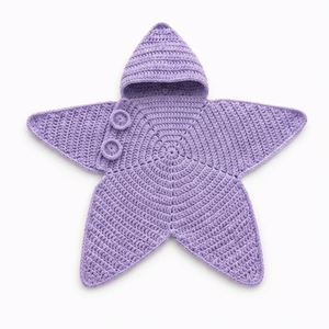 Manta de Algodón Tejida a Mano con Diseño de Estrella de Mar, Personalizable, con Instrucciones, para Principiantes en Crochet, Regalo Hecho a Mano para Mujeres, Venta al Por Mayor - Product Image 5
