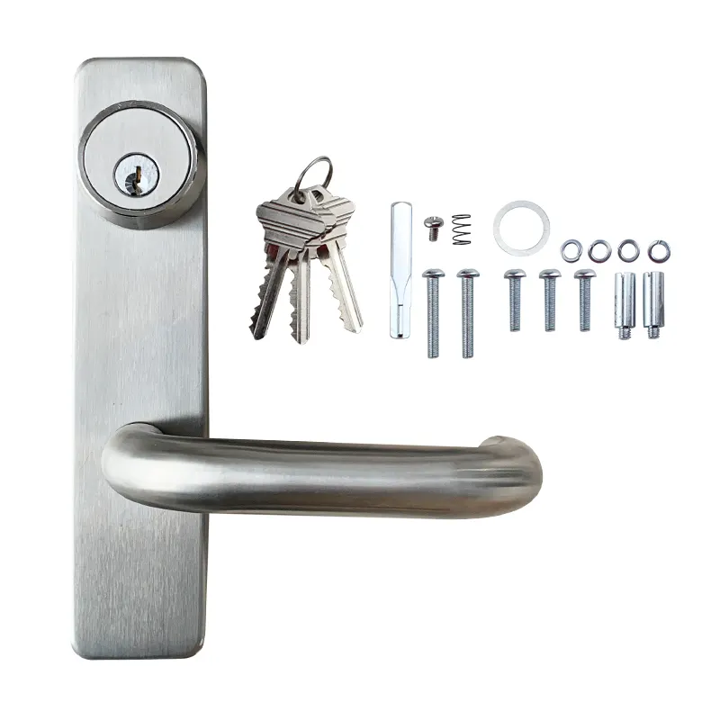 008A Recommend simple hotel industrial advanced hardware room 210mm door handle Stainless steel door lock