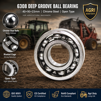 Roulement à billes à gorge profonde 6208 6308 6209 2RS pour machines agricoles et matériel de récolte – Fournisseur en gros