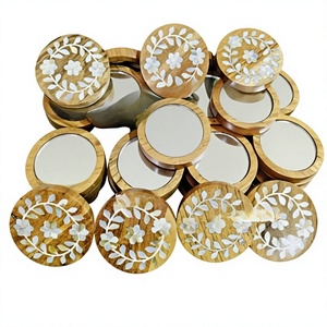 Luxury Handcrafted Wooden Modern-Style Tabletop Mini Vanity <b>Mirror</b> Mother-of-Pearl Inlay Eco-Friendly Vanity <b>Mirrors</b> - Product Image 1