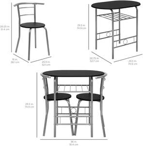 Заводской Лидер продаж, компактный обеденный стол с двумя стульями, небольшой кухонный обеденный набор для продажи - Product Image 5