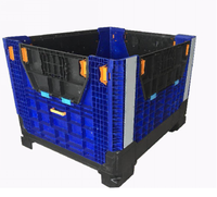 Conteneur de palette pliable industriel à usage intensif, boîte de palette en plastique 1200x1000x1000 pour l'emballage de la batterie du véhicule