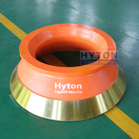 HT-N55208140/1050130813 Revêtement de bol en acier au manganèse Mn18 avec insert en carbure pour concasseur à cône HP200 HP350E, pièces d'usure