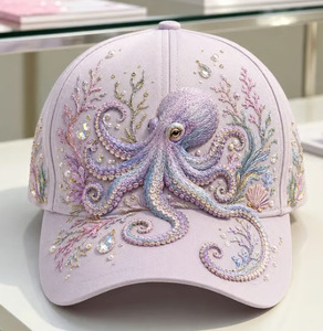 Casquette de baseball exclusive transfrontalière à thème océanique <span class=keywords><strong>avec</strong></span> impression numérique 3D pour hommes et femmes, style décontracté - Product Image 6