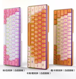 คีย์บอร์ดเกมมิ่งขนาดเล็กแบบพกพา 61 ปุ่ม แบบมีสาย USB-C รองรับการเปลี่ยนสวิตช์ได้ (Hot-Swappable) ไฟ RGB  พร้อมสวิตช์แบบเมมเบรนสีแดง  ไฟ LED Backlit  ออกแบบตามหลักสรีรศาสตร์ กันน้ำ สำหรับพีซี - Product Image 2