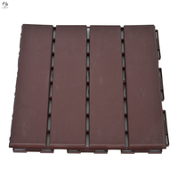 Ubin Lantai Plastik 12 X 12 inci, Ubin Dek Patio Sistem Interlocking, Ubin Plastik Solid untuk Dalam & Luar Ruangan