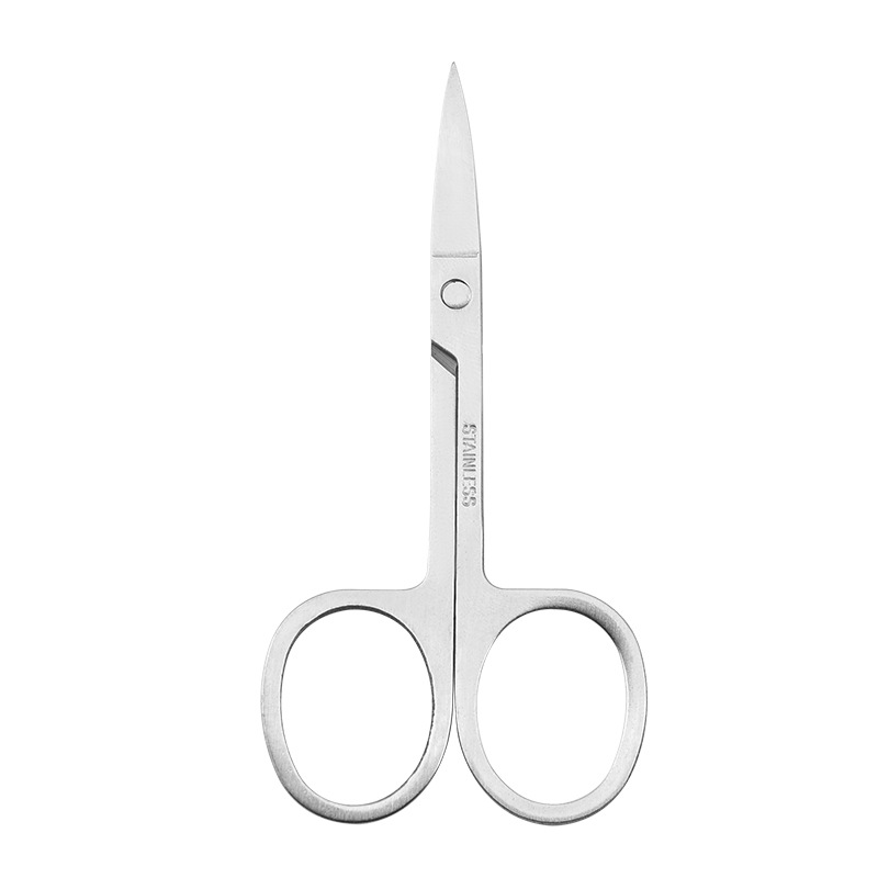 Silver eyebrow scissors