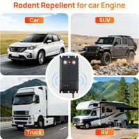 Répulsif anti-martres pour voiture 12V 32V, étanche, 12-24kHz, 2 LED pop-up, avertissement de tension 9.2V, dissuasif pour rongeurs dans le compartiment moteur