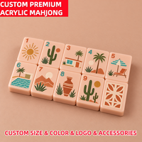 Mahjong de luxe, fabrication OEM/ODM, ensemble de Mahjong américain du milieu du siècle, durable, thème désert moderne, jeu de société pour le week-end