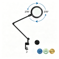 Lampe de bureau LED en métal pliable avec variateur tactile/télécommande, 95 CRI, alimentation CA, protection des yeux pour étudiants, lecture, étude et écriture