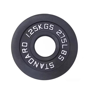 CZFIT Discos de Pesas de Hierro Fundido Pintados, de Orificio Grande, 4 Nervaduras, Negros, Duraderos, Antideslizantes, para Gimnasio Comercial, Fitness en Casa, Levantamiento de Pesas - Product Image 6
