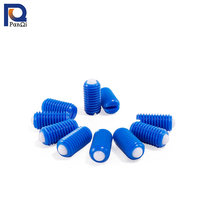 Piston à ressort en nylon bleu avec embout sphérique lisse fileté à fente, norme ISO, certifié ROHS, marque PANQI
