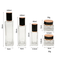 Pot en verre vide pour crème, flacon de lotion, 30g, 50g, 40ml, 100ml, 120ml, pour emballage cosmétique, directement de l'usine
